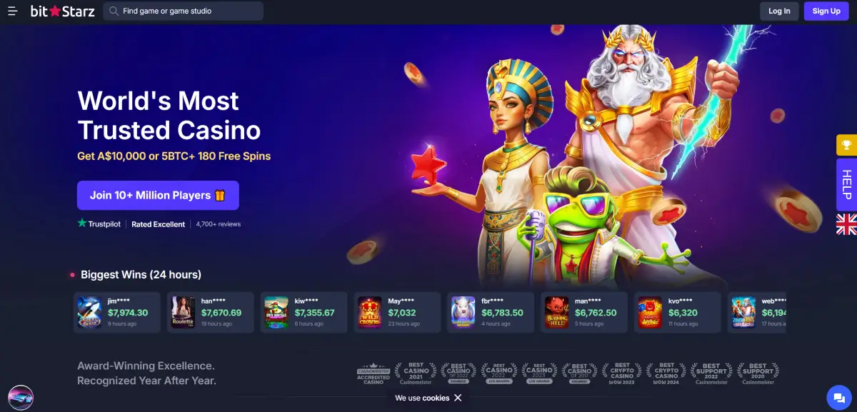 BitStarz casino homepage